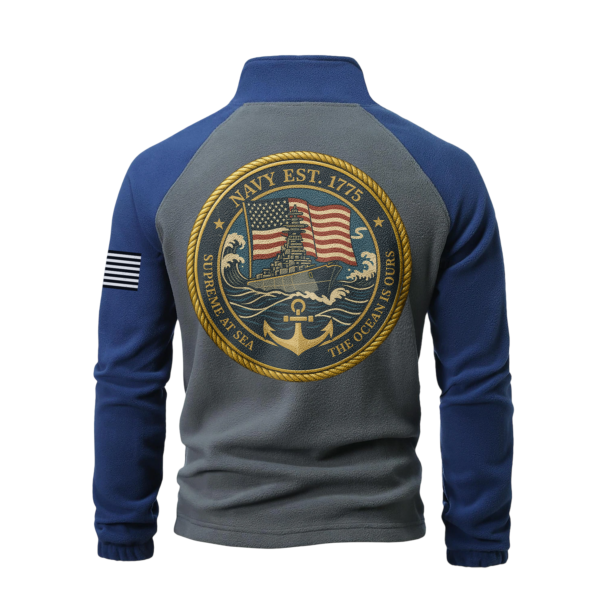 Personalizable The Ocean Is Ours Half-Zip Raglan Sweatshirt