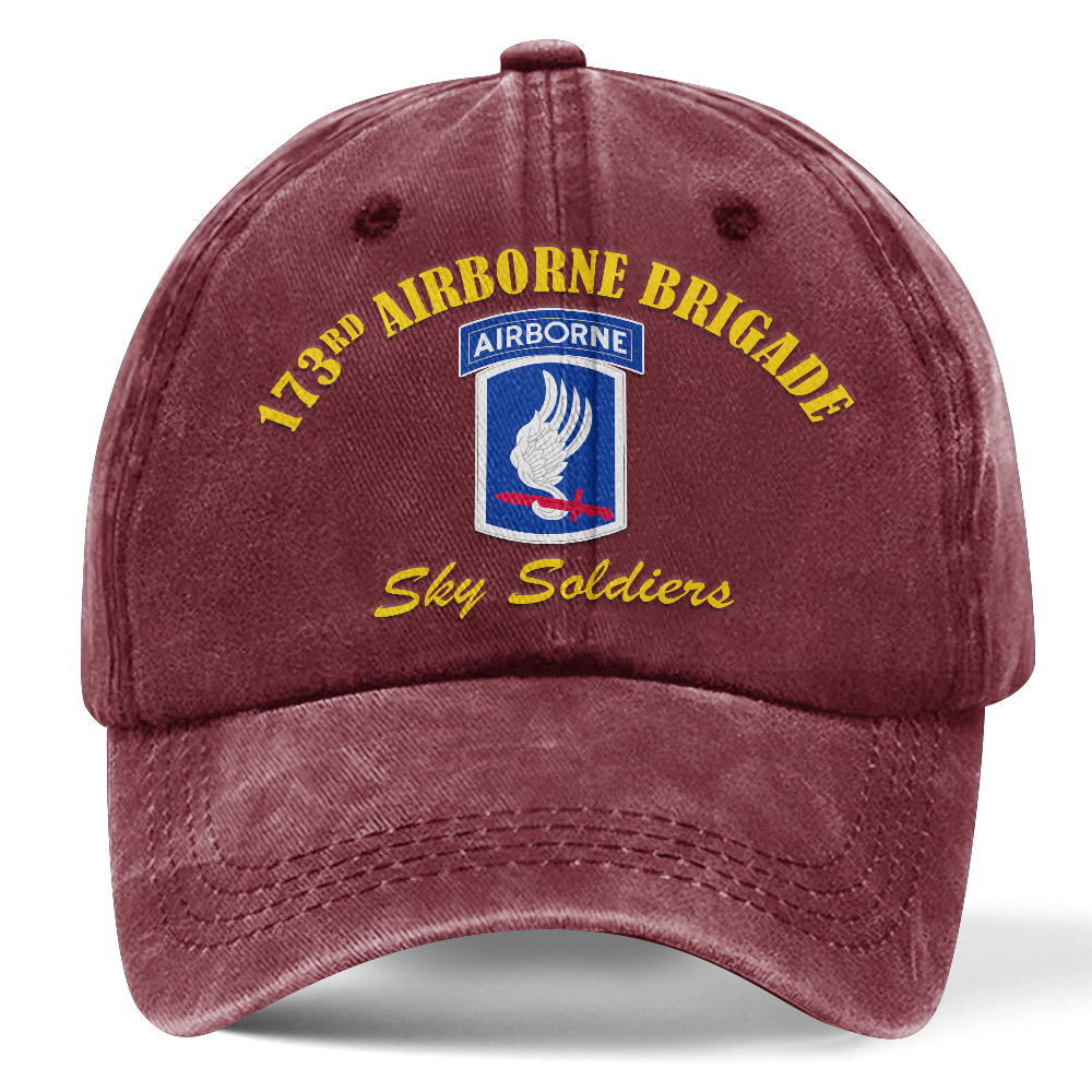 Personalizable 173rd Airborne Brigade Sky Soldier Washed Cap