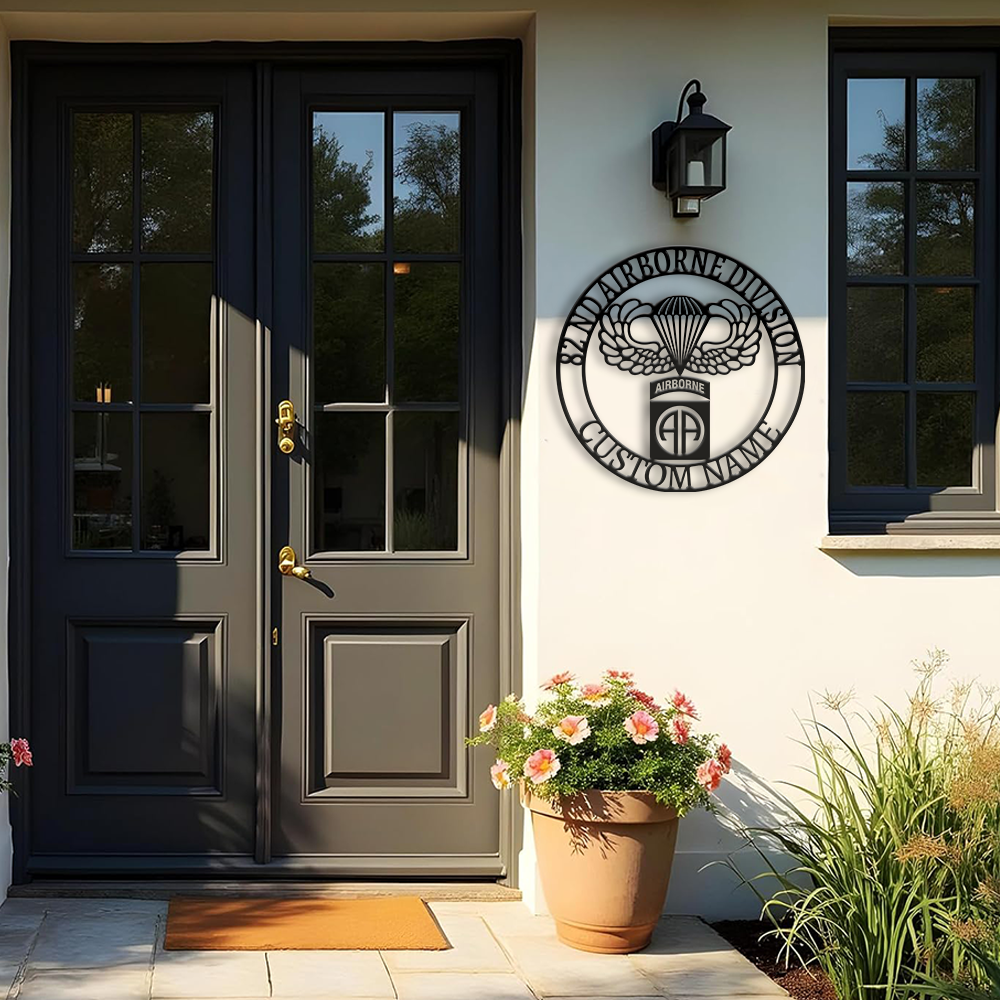 Personalized Airborne Metal Sign Wall Art