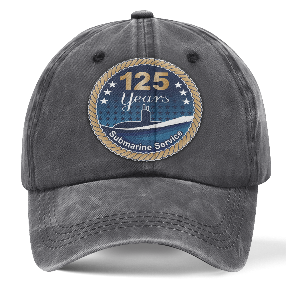 Navy Submarine 125th Birthday Washed Cap