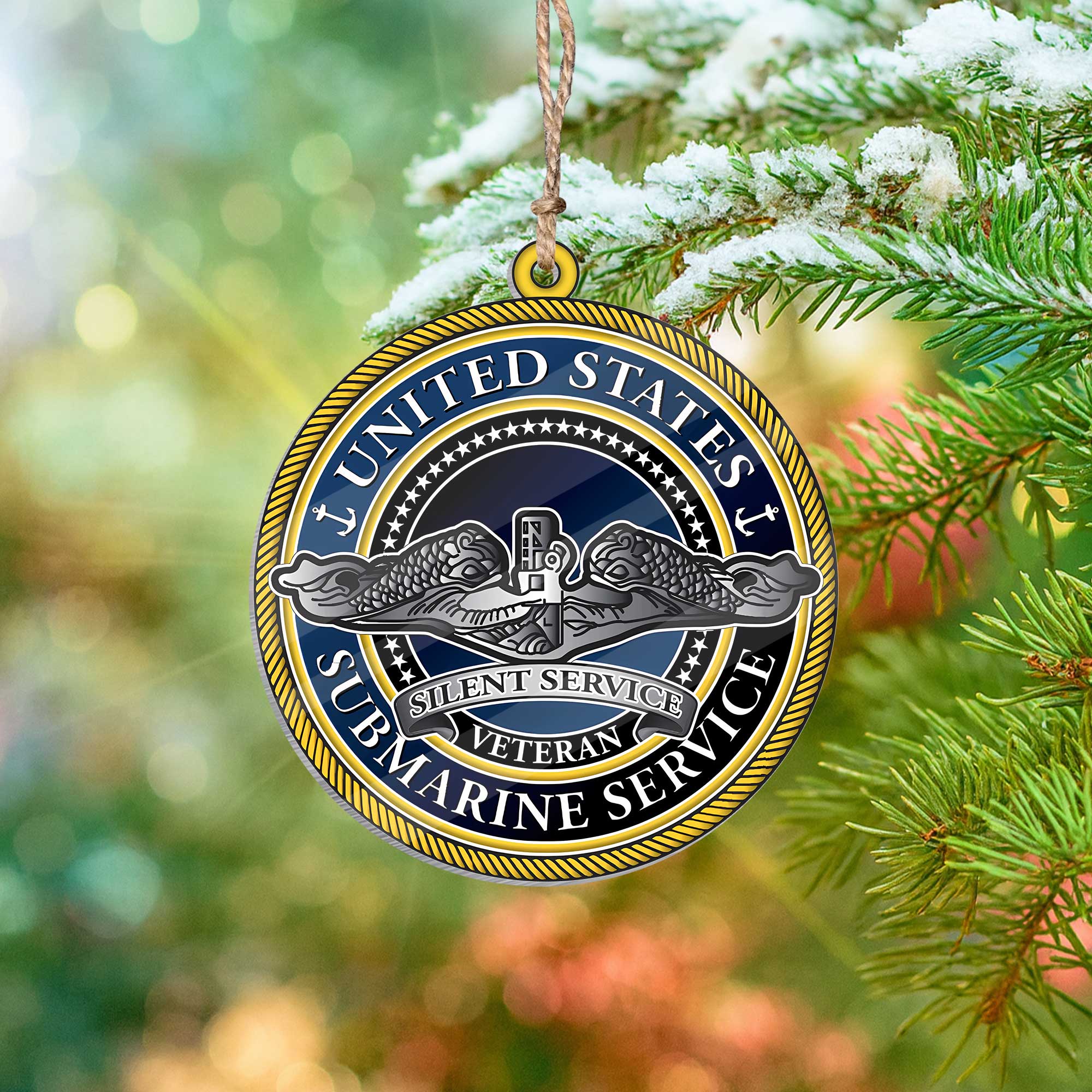 Navy Submarine Acrylic Ornament