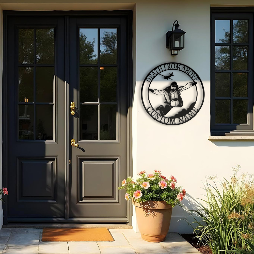 Personalized Airborne Death From Above Metal Sign Wall Art