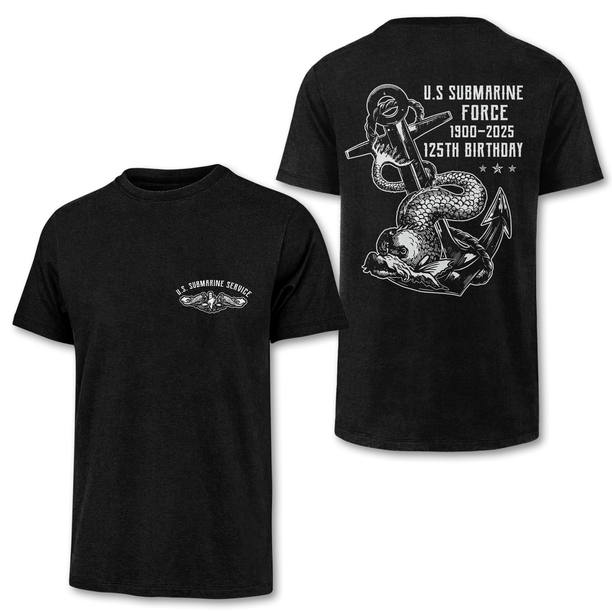 Navy Submarine 125th Birthday Double Sides Classic T-shirt