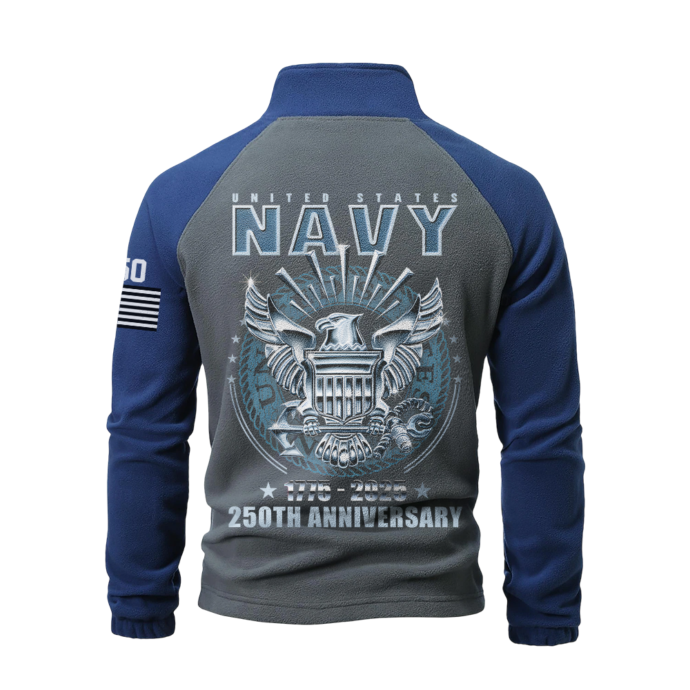 Navy 250th Anniversary Half-Zip Raglan Sweatshirt