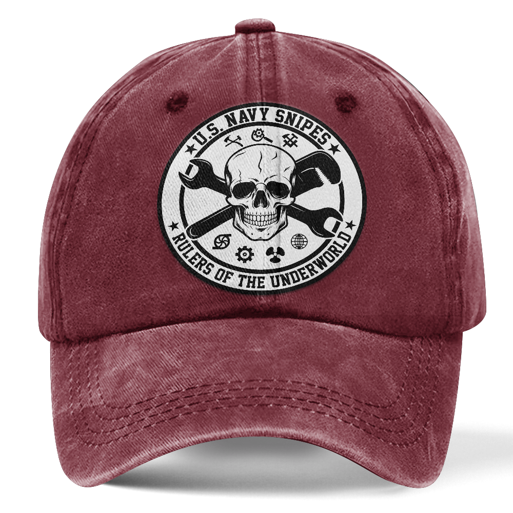 Personalizable Navy Snipes Washed Cap