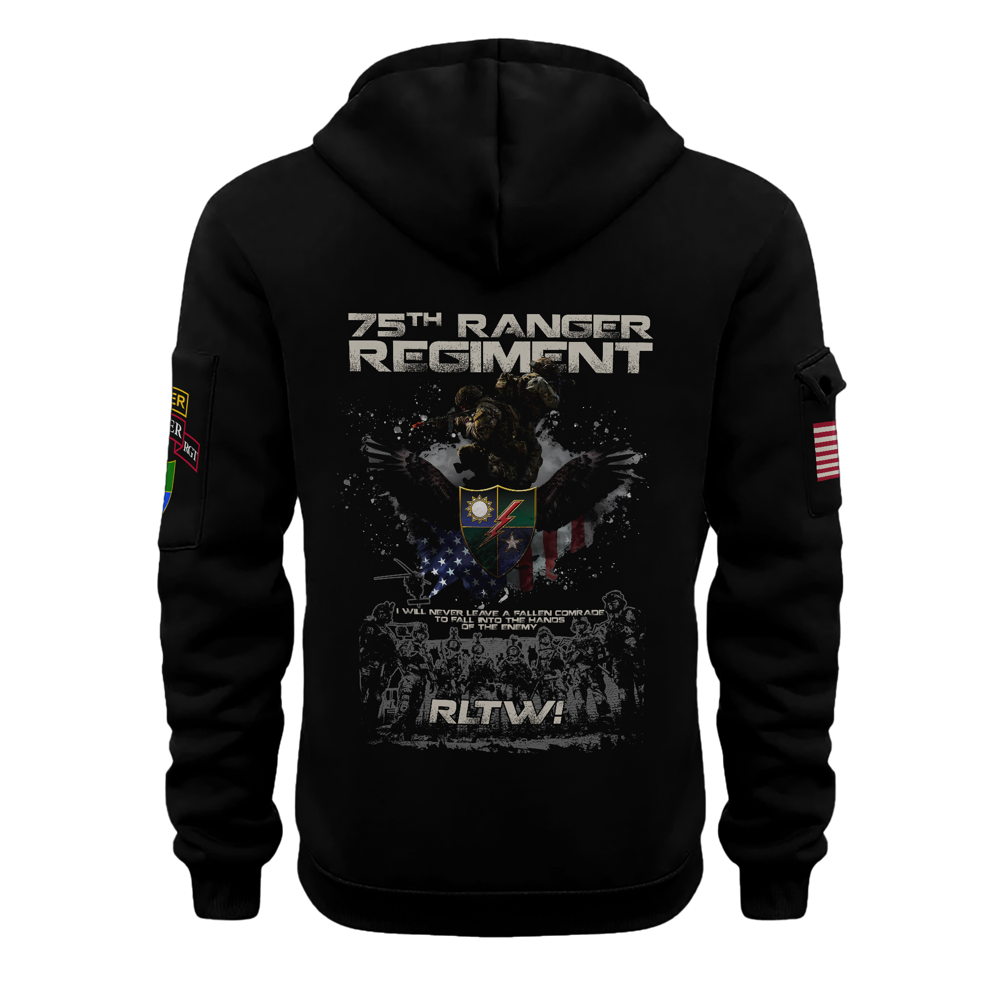Personalizable 75th Ranger Regiment Quarter Zip Hoodie