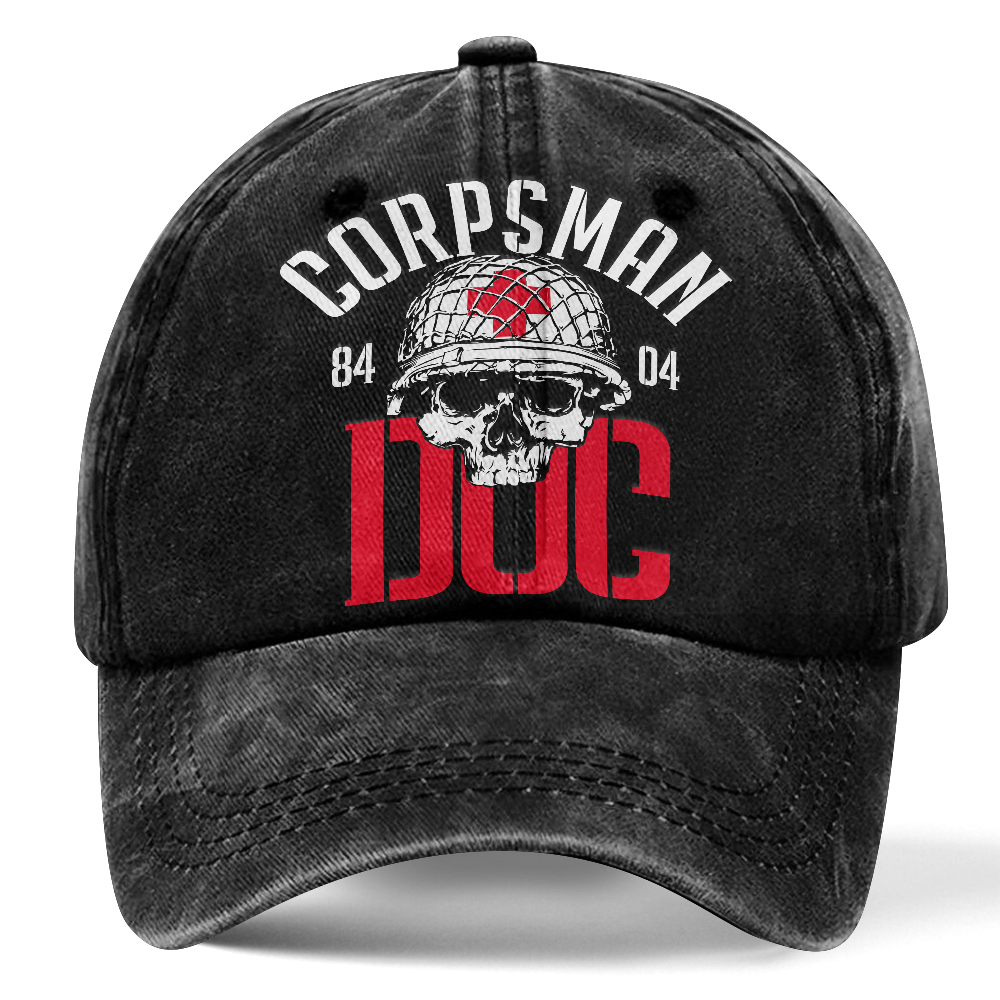 Personalizable Navy Corpsman Washed Cap