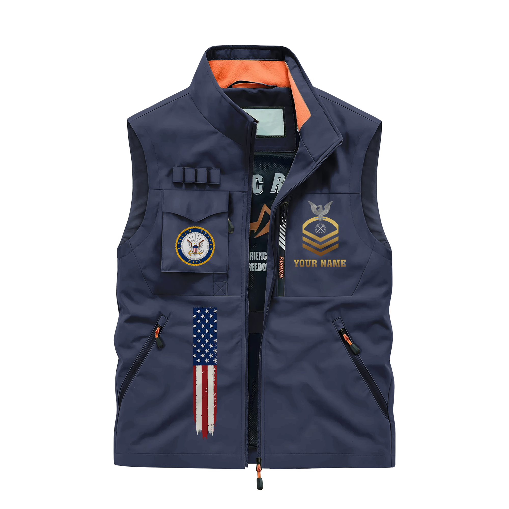Personalizable Navy 250th Anniversary Pocket Vest