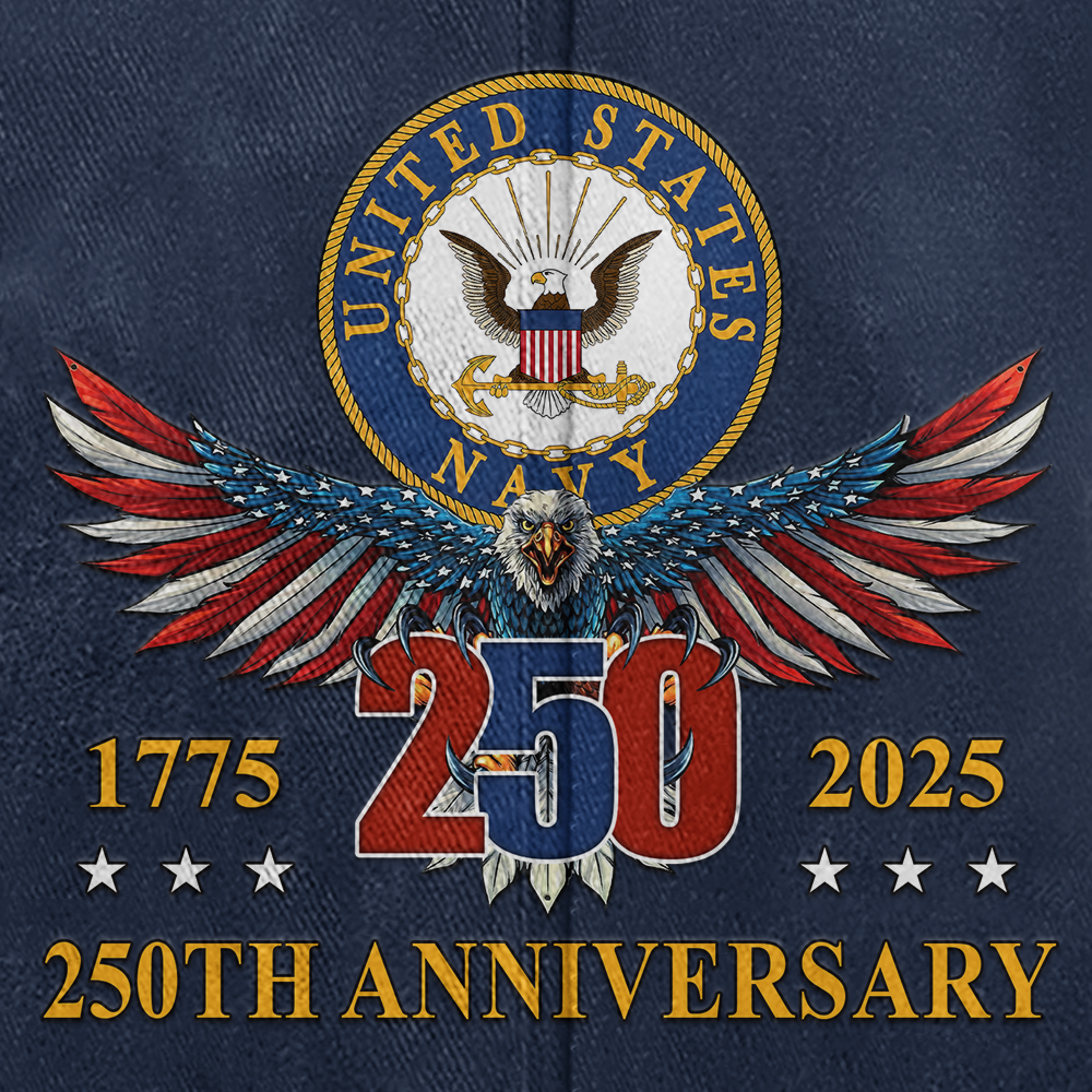 Navy 250th Anniversary Washed Cap