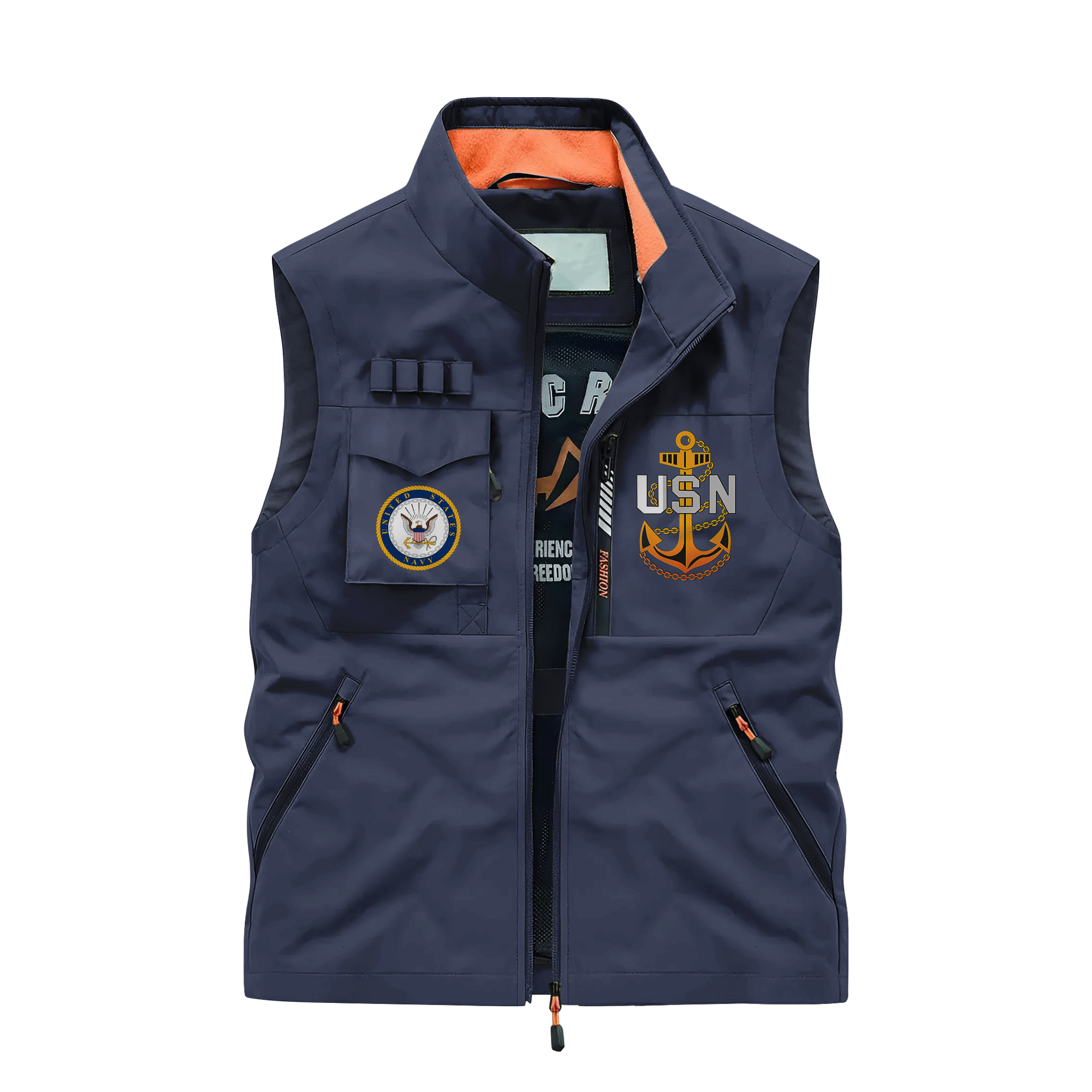 Less Than 1% Navy Ship Pocket Vest