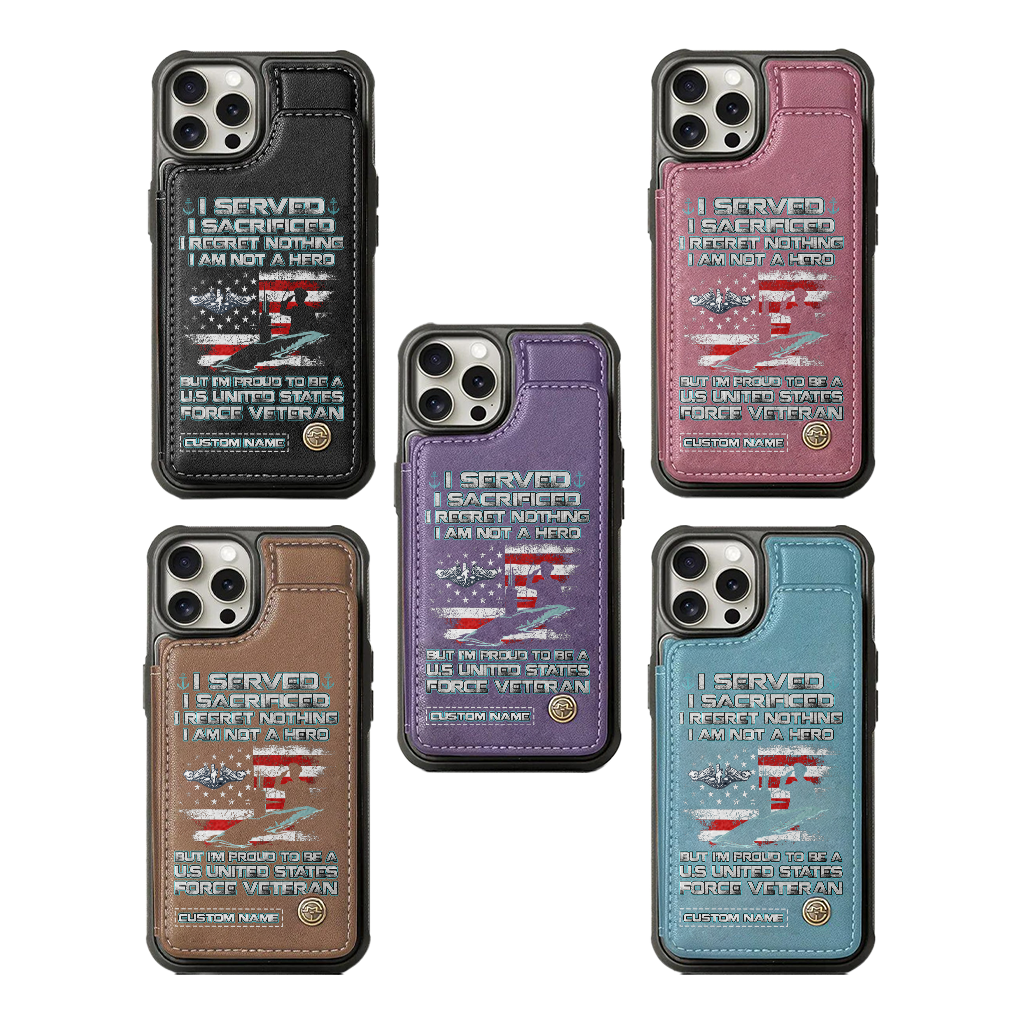 Personalizable Navy Submarine I Served I Sacrificed Wallet Phone Case