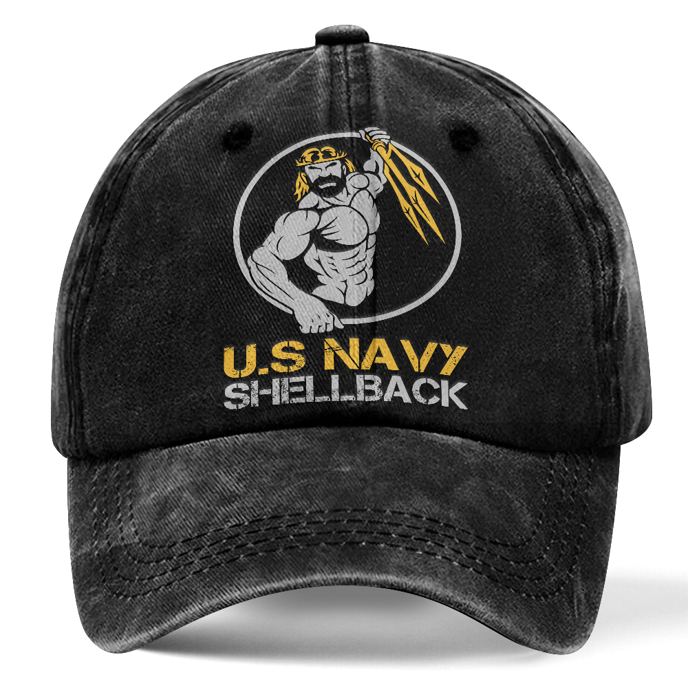Personalizable Navy Shellback Washed Cap