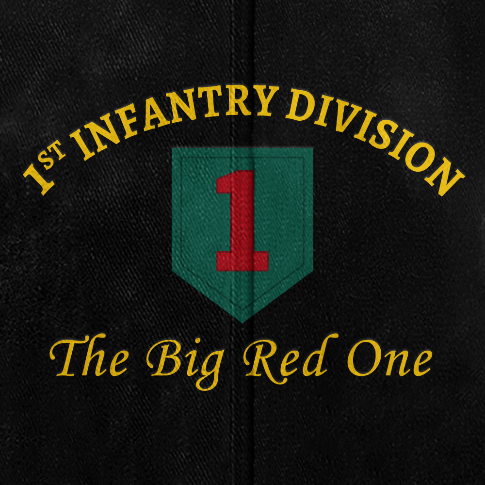 Personalizable Army 1st Infantry Division Washed Cap