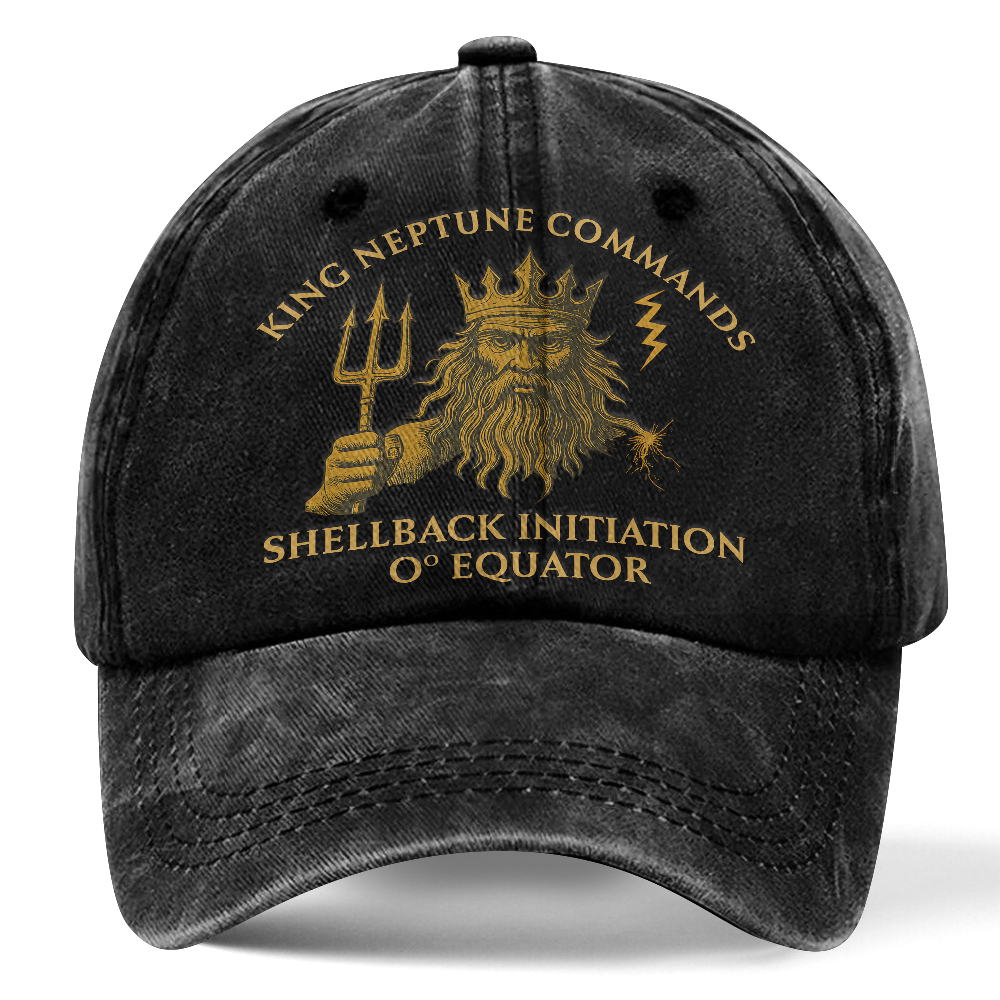 Personalizable Navy Shellback Washed Cap