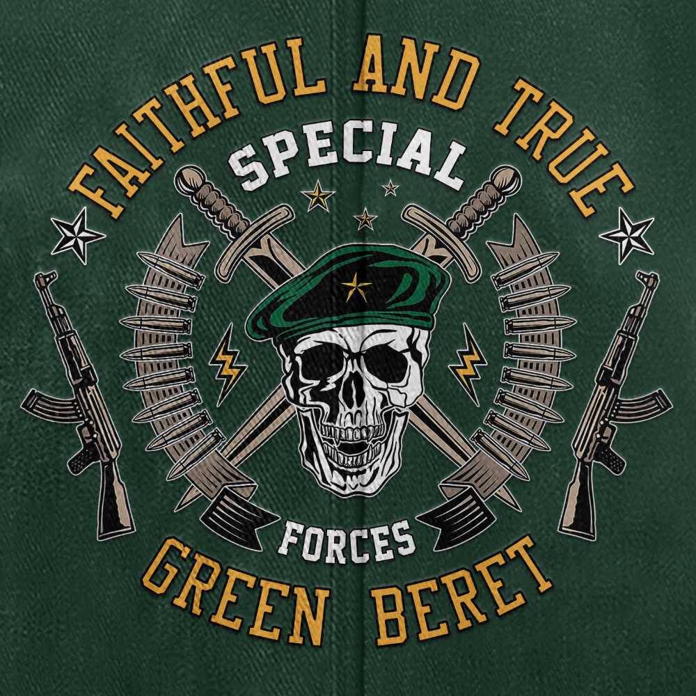 Personalizable Special Forces Green Beret Washed Cap
