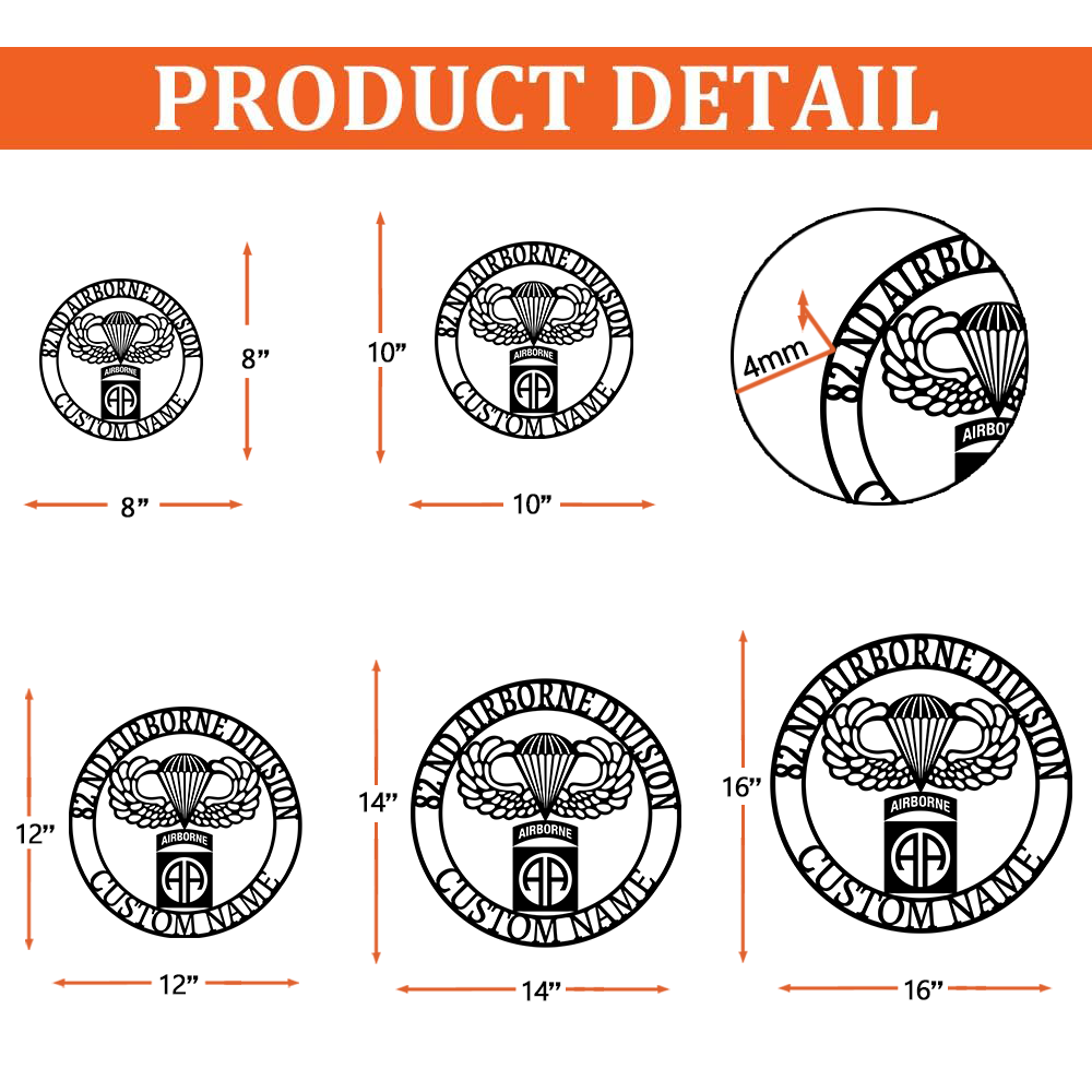 Personalized Airborne Metal Sign Wall Art