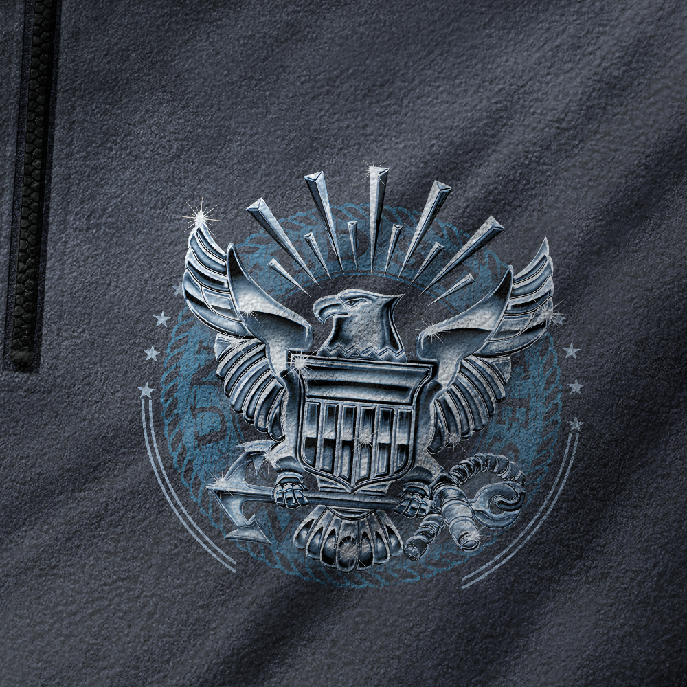 Navy 250th Anniversary Half-Zip Raglan Sweatshirt