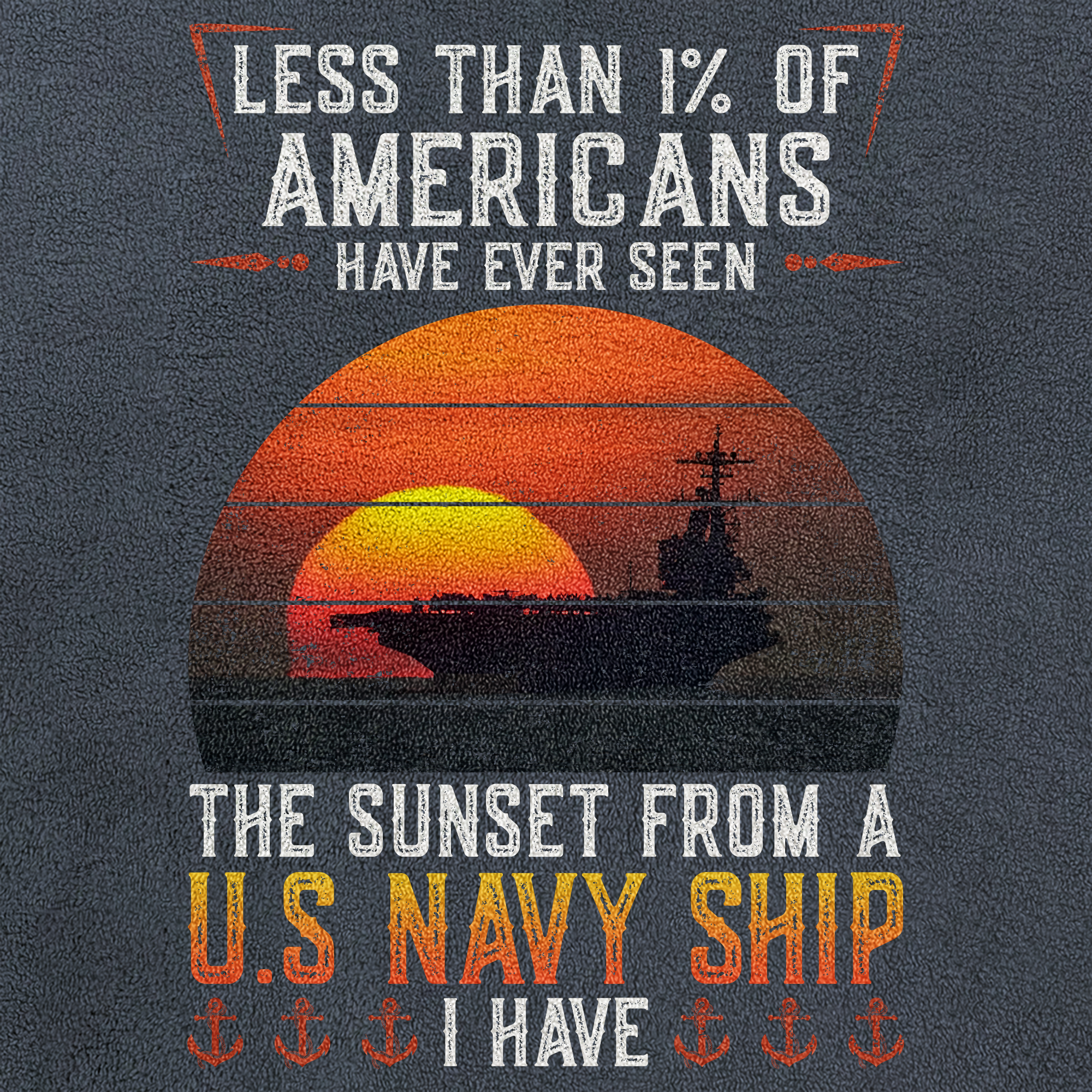 Less Than 1% Navy Ship Half-Zip Raglan Sweatshirt