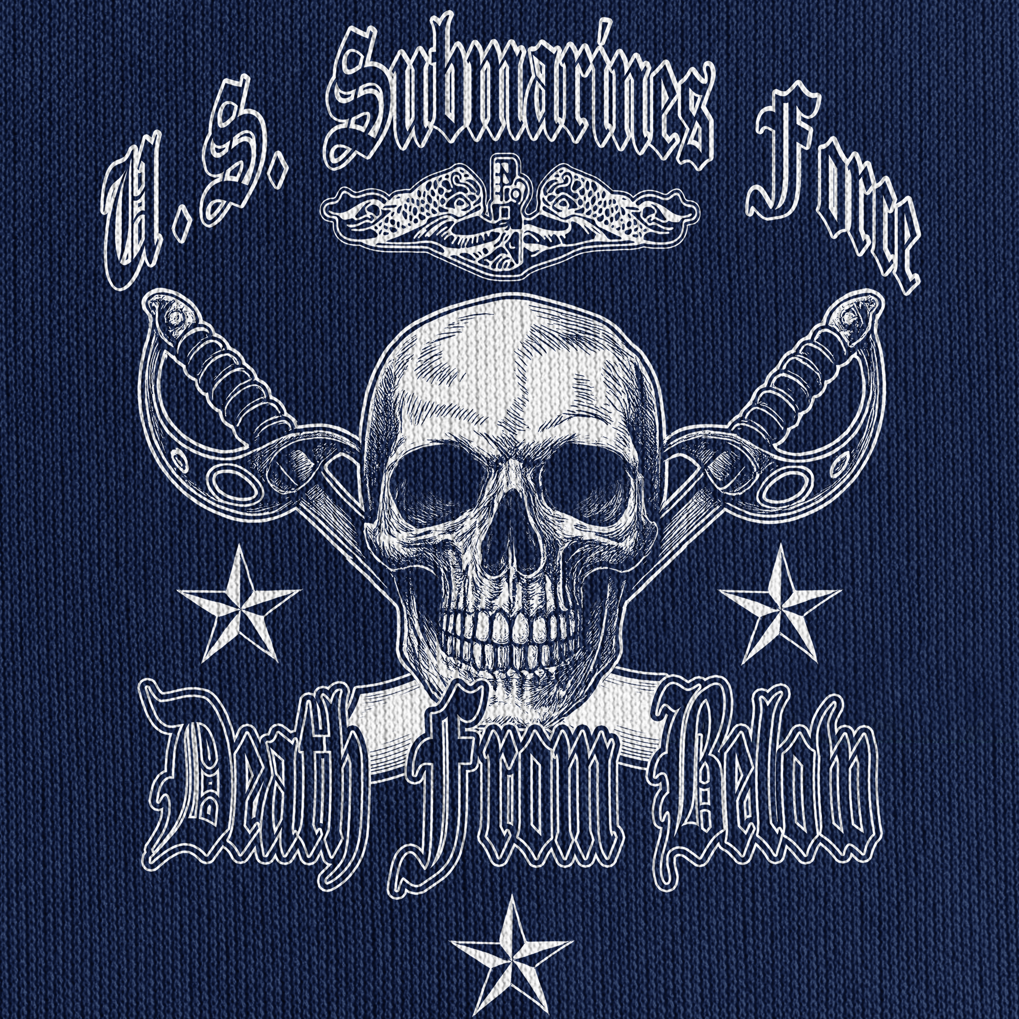 Personalizable Navy Submarine Quarter Zip Hoodie