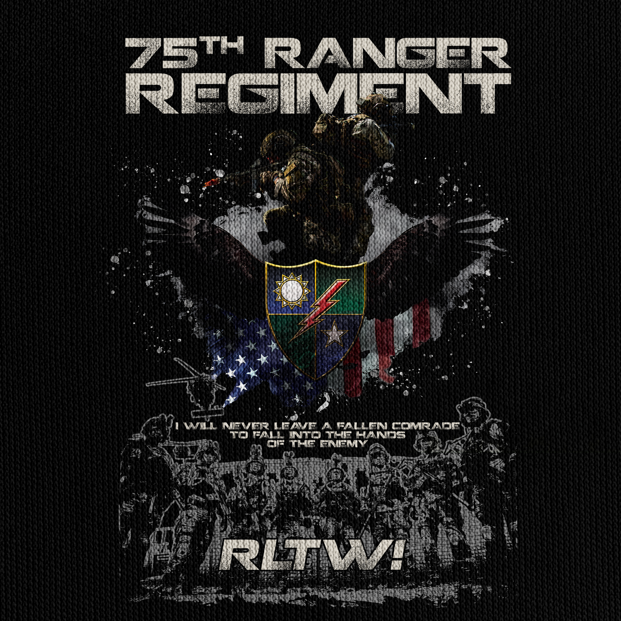 Personalizable 75th Ranger Regiment Quarter Zip Hoodie