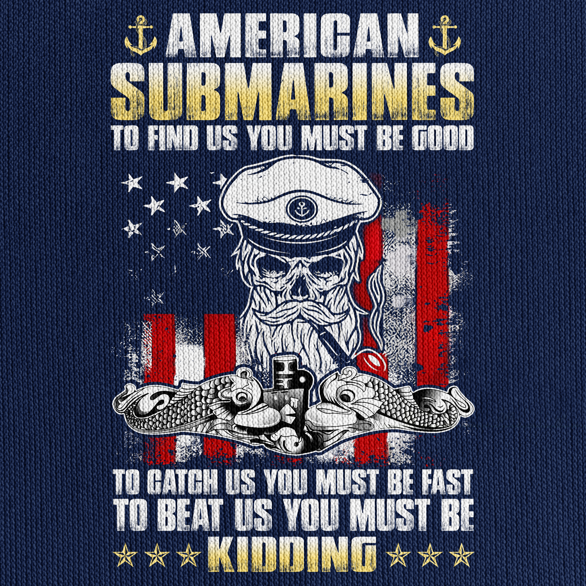 Personalizable Navy Submarine Quarter Zip Hoodie