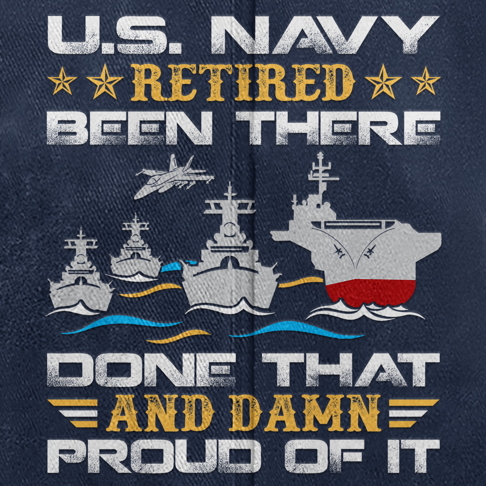 Personalized Navy Been There Done That Washed Cap