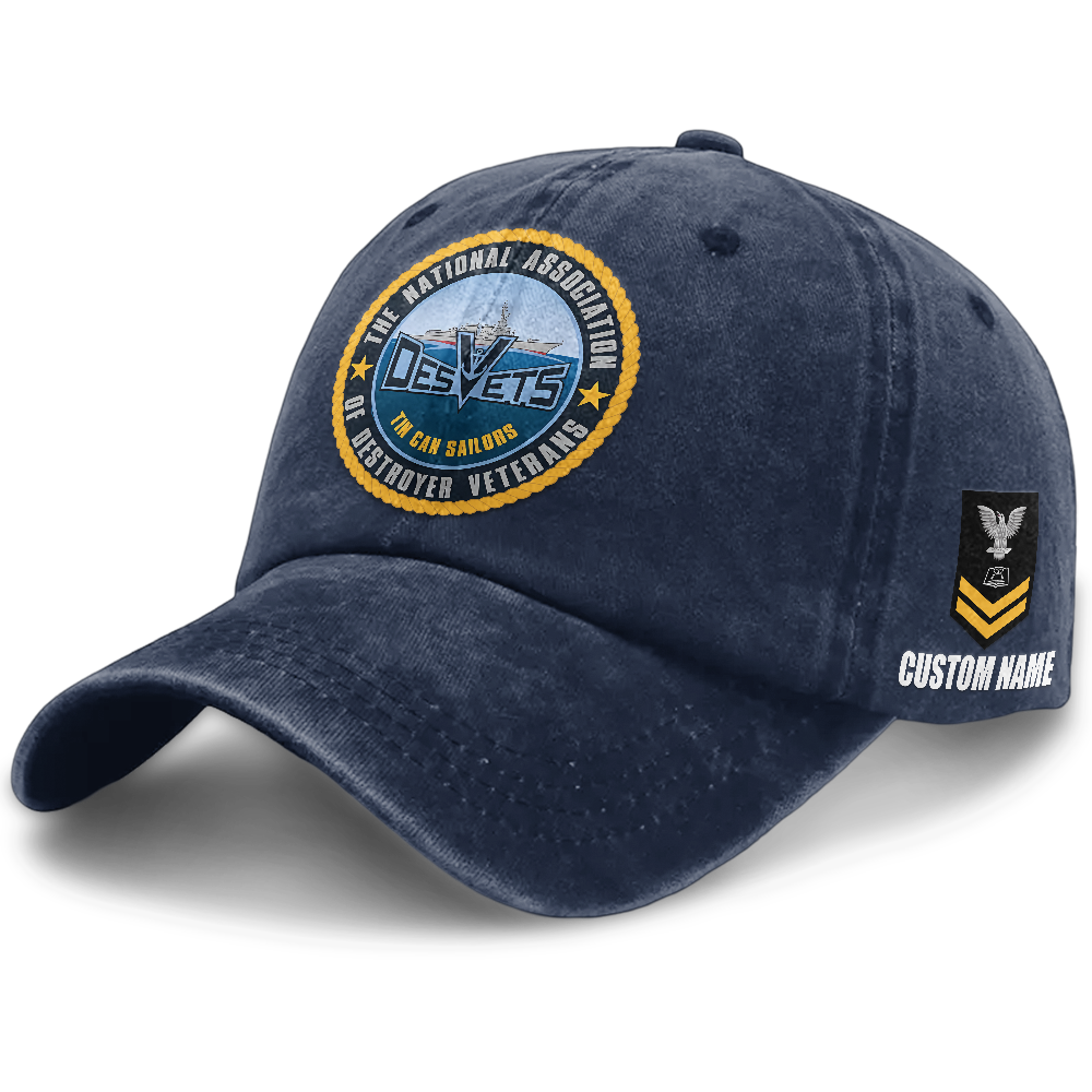 Personalizable Tin Can Sailors Washed Cap