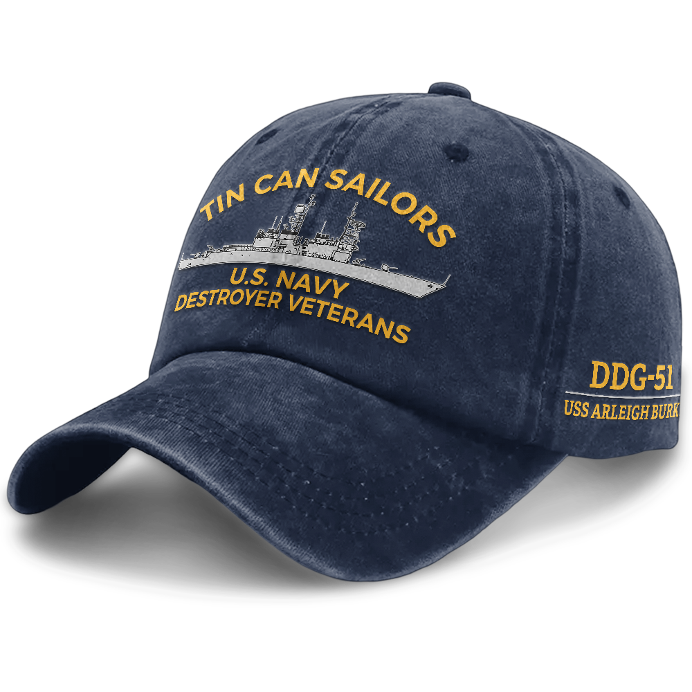 Personalizable Tin Can Sailors Washed Cap