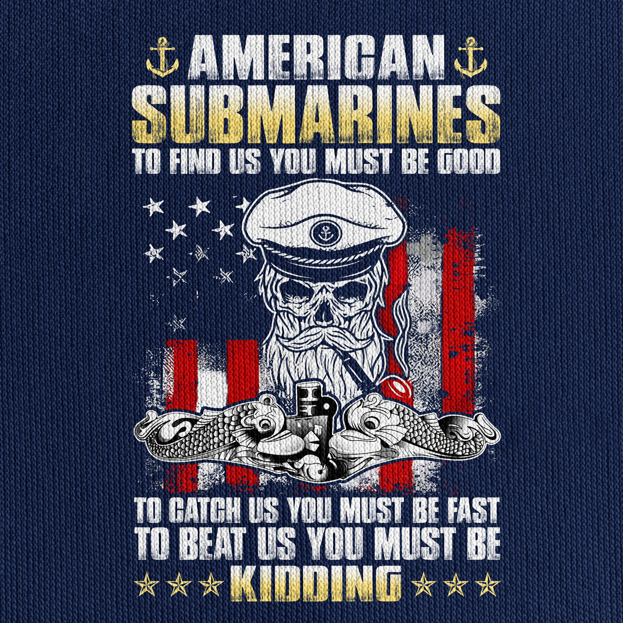 Navy Submarine Quarter Zip Hoodie