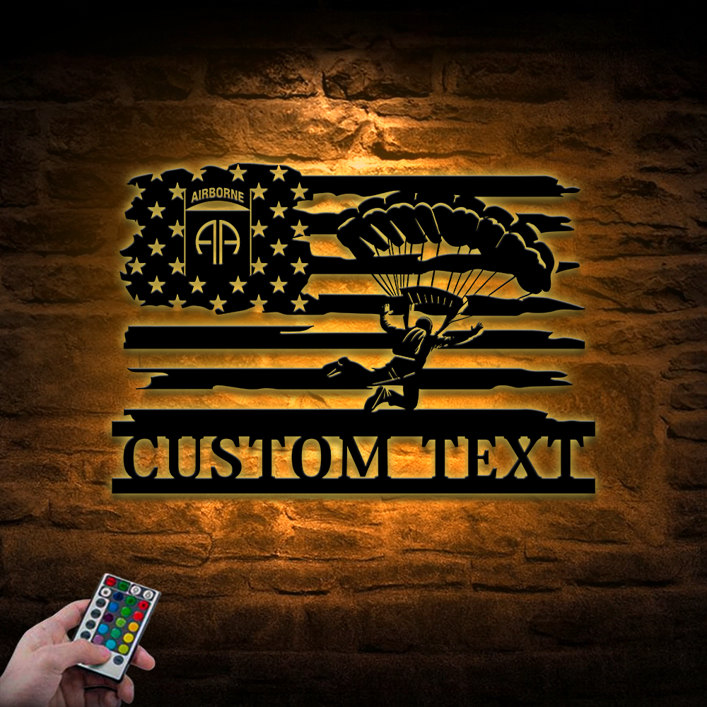 Personalized Airborne Metal Sign Wall Art