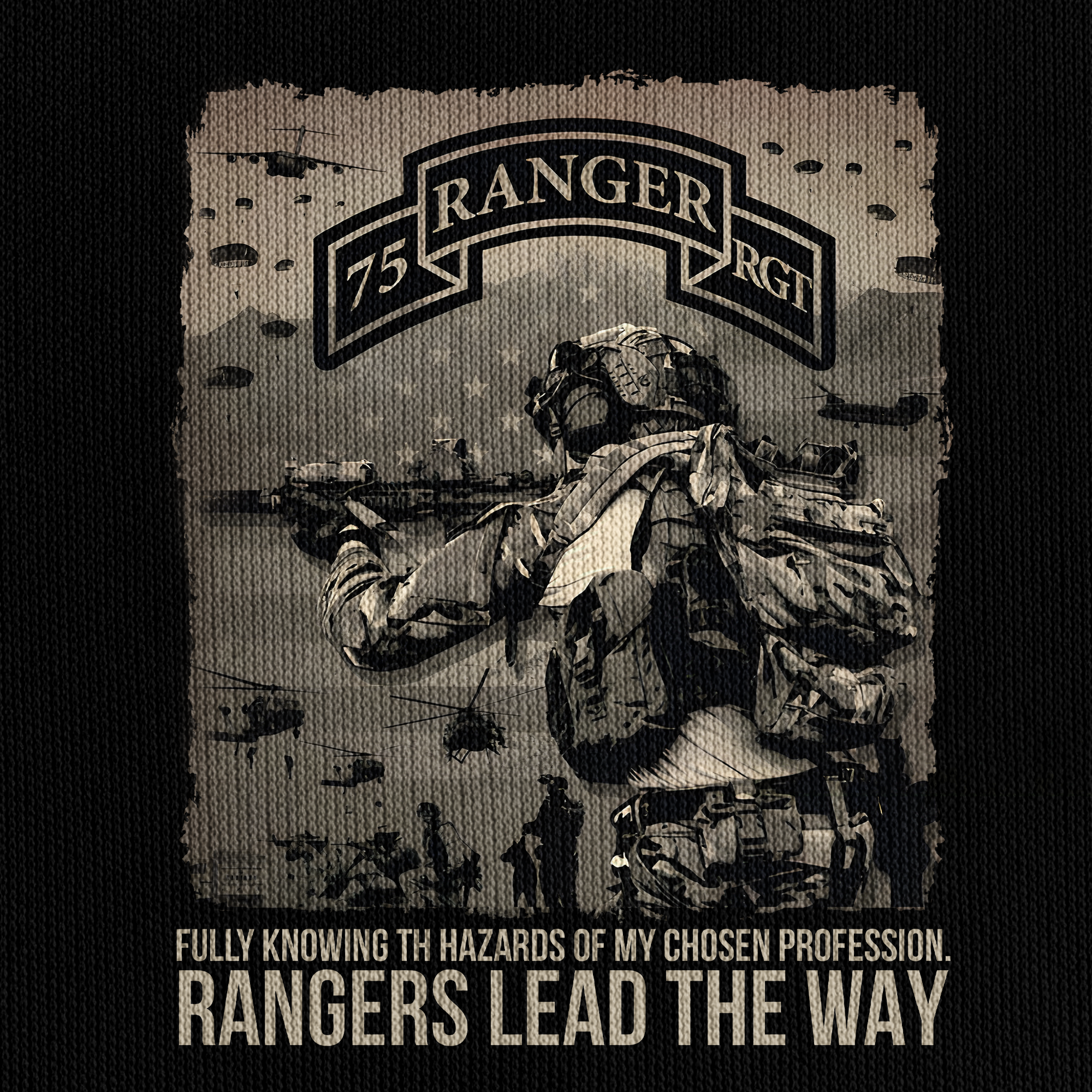 Personalizable 75th Ranger Regiment Quarter Zip Hoodie