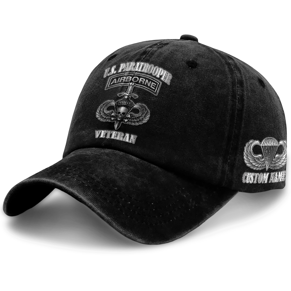 Personalizable Airborne Paratrooper Washed Cap