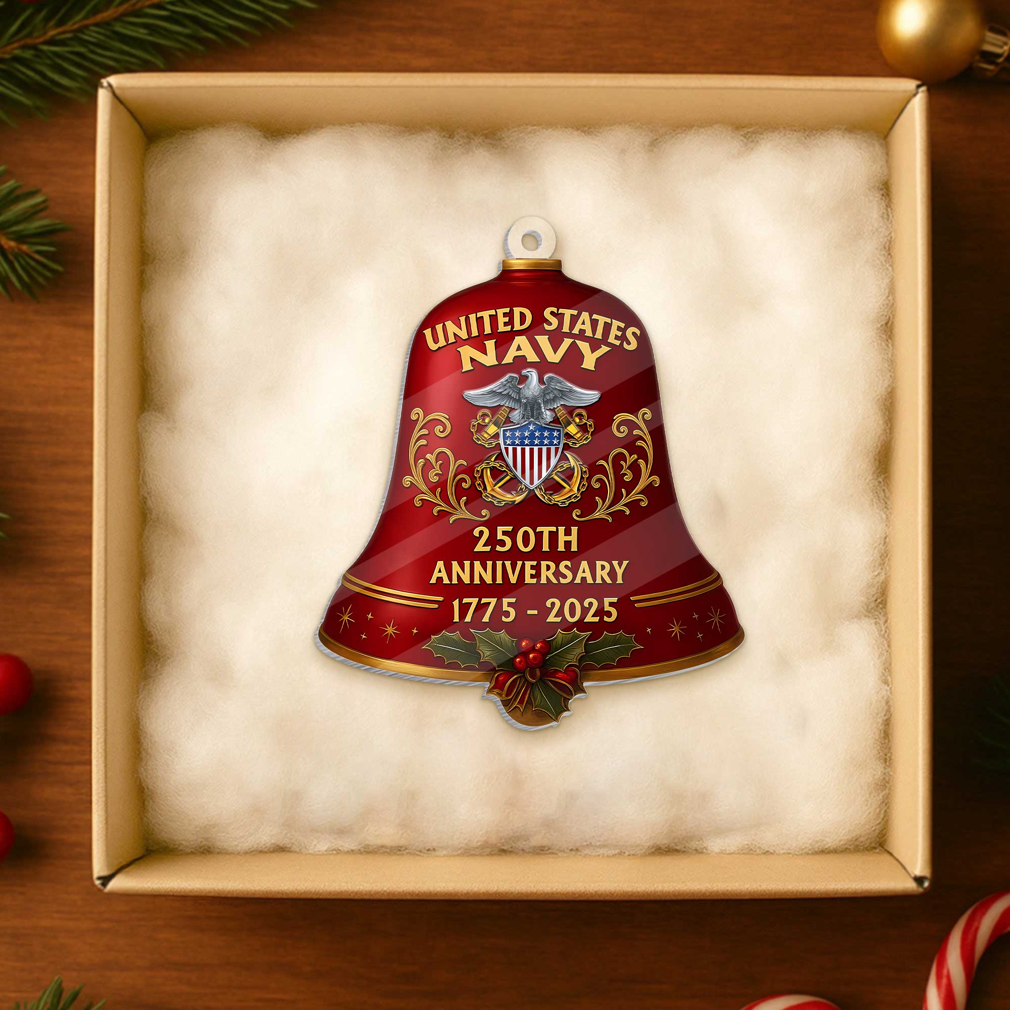 Navy 250th Anniversary Acrylic Ornament