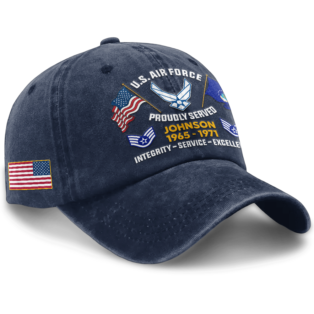 Personalizable Air Force Washed Cap