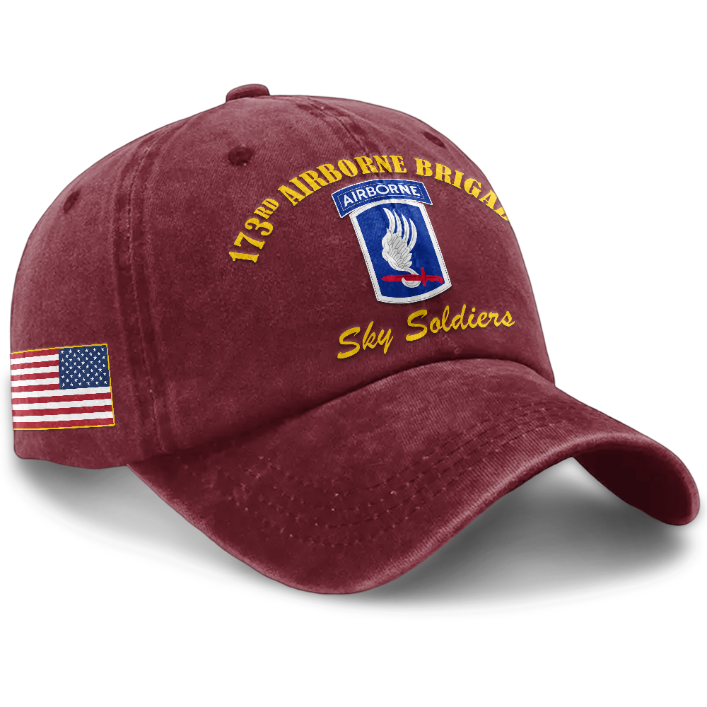 Personalizable 173rd Airborne Brigade Sky Soldier Washed Cap