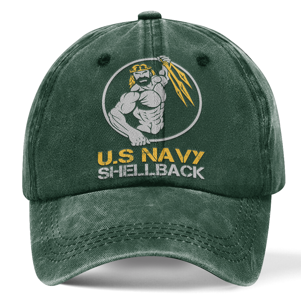 Personalizable Navy Shellback Washed Cap