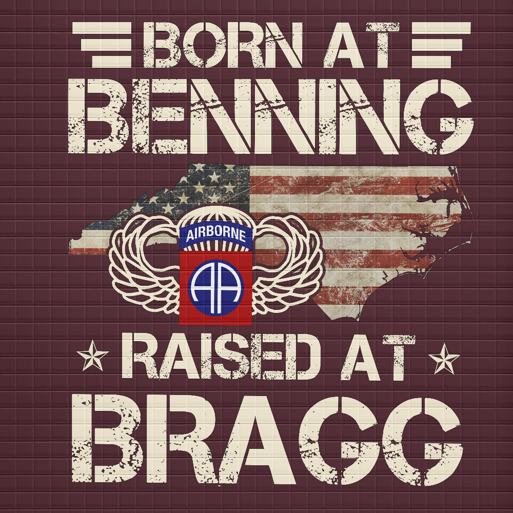 82nd Airborne Born At Benning Waffle Hooded Jacket