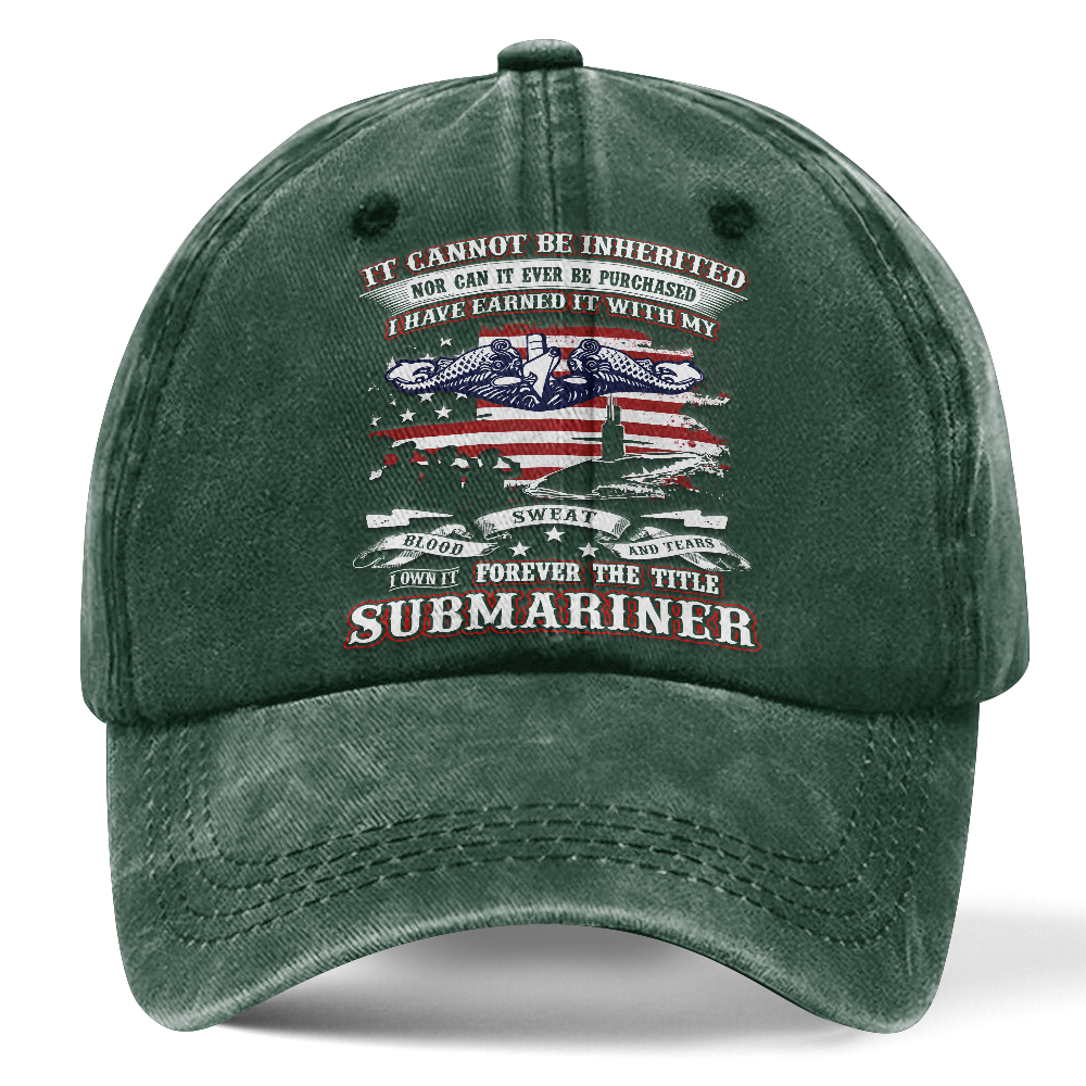Navy Submarine Washed Cap
