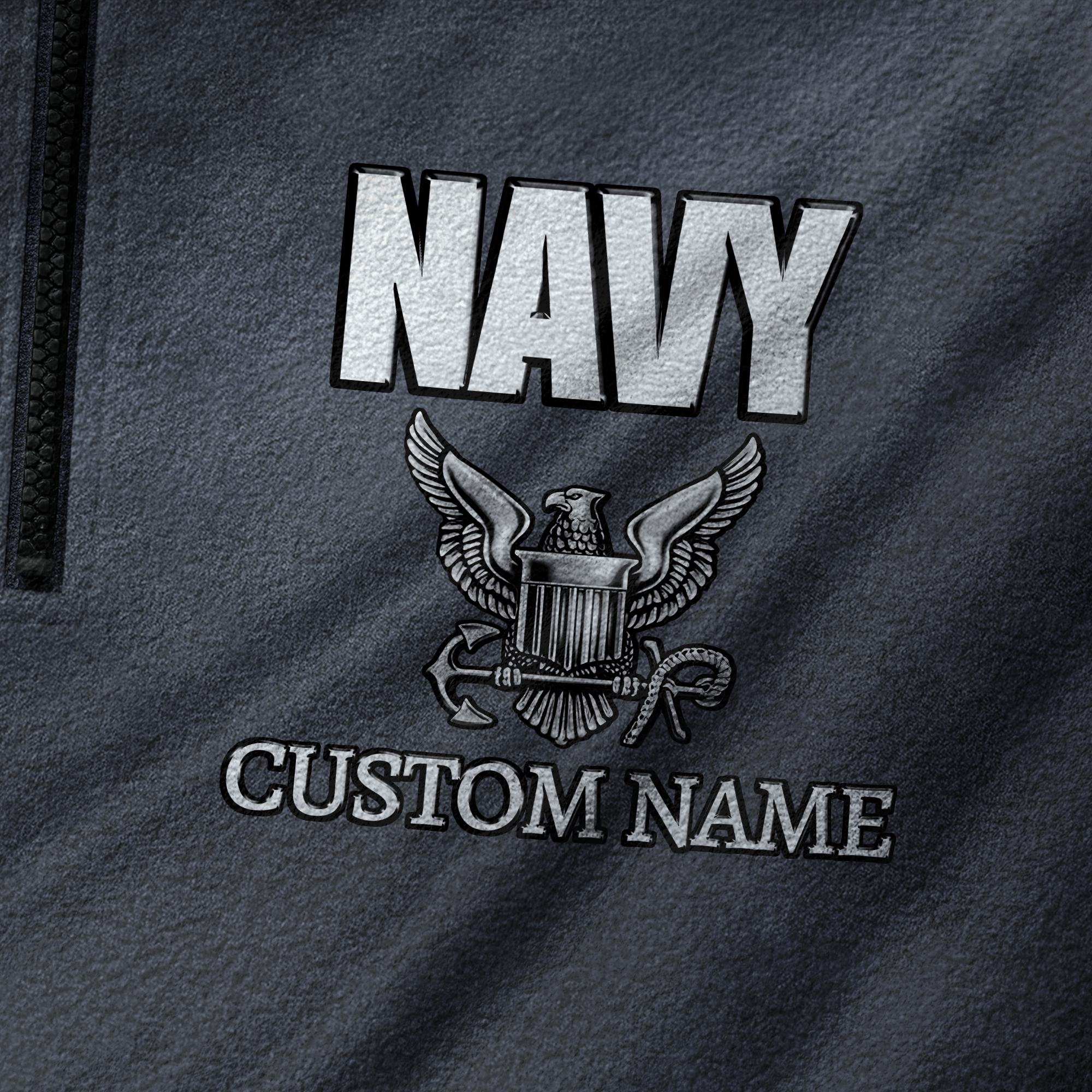 Personalizable Navy Service Honor Sacrifice Half-Zip Raglan Sweatshirt