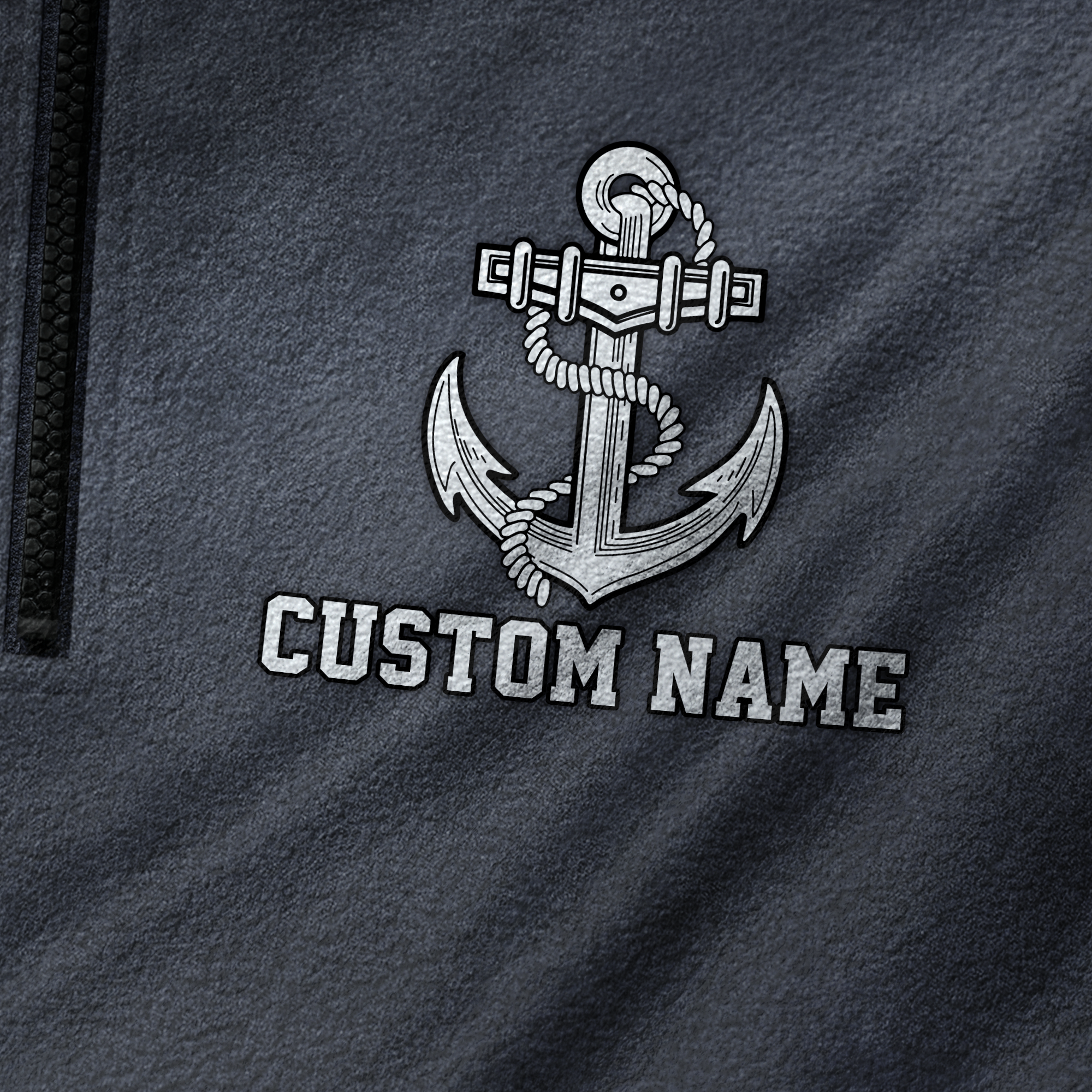 Personalizable Navy Snipes Half-Zip Raglan Sweatshirt