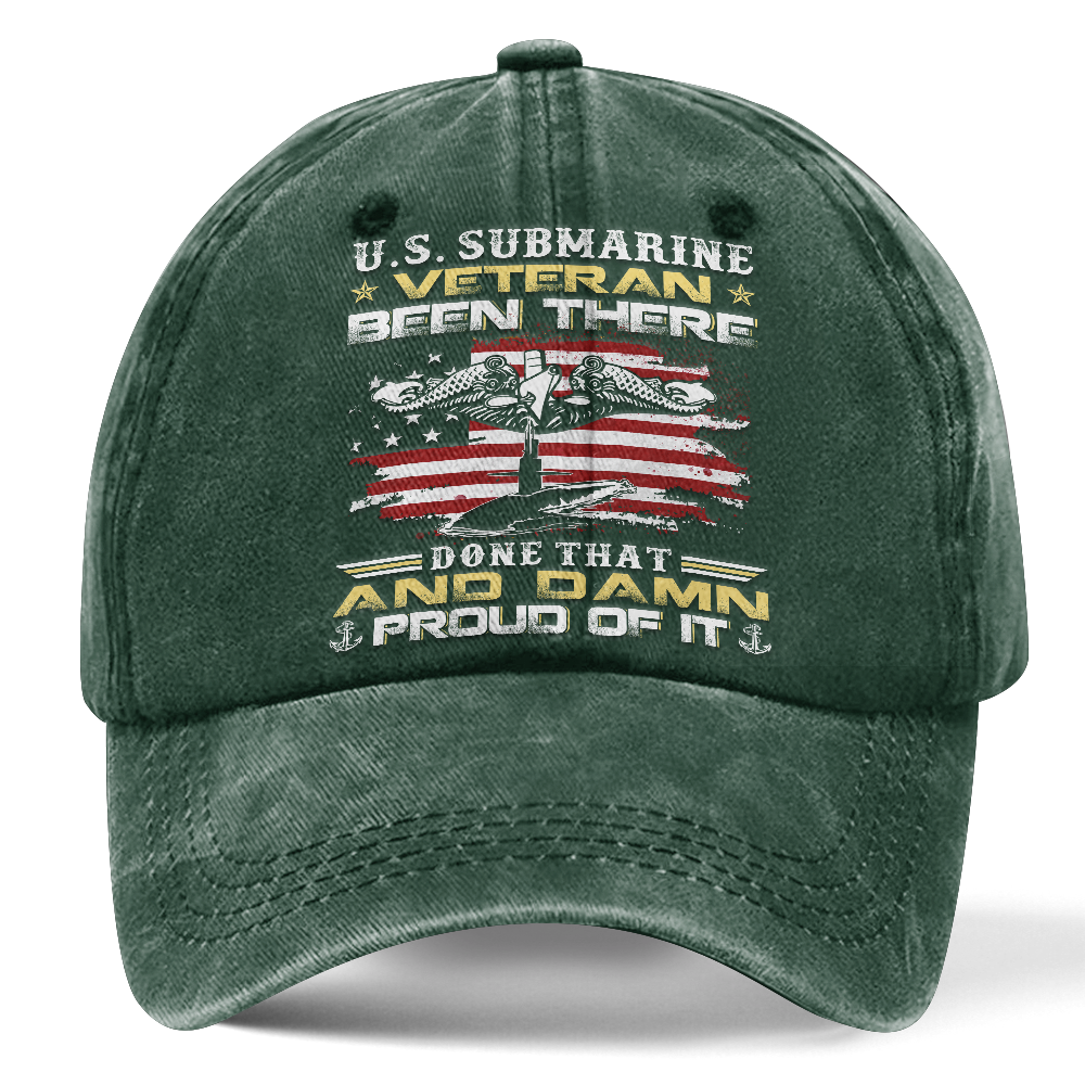 Navy Submarine Been There Done That Washed Cap