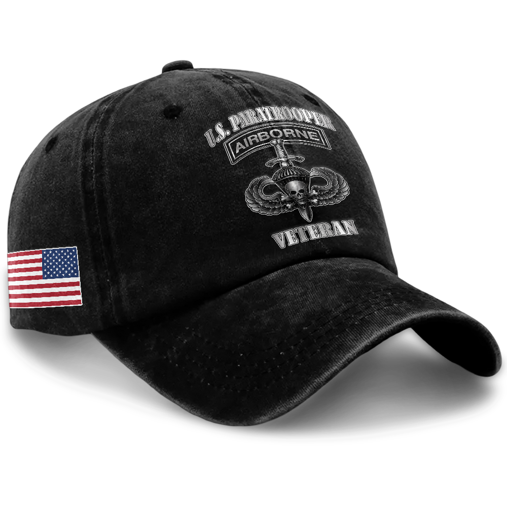 Personalizable Airborne Paratrooper Washed Cap