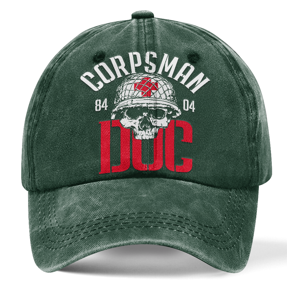 Personalizable Navy Corpsman Washed Cap