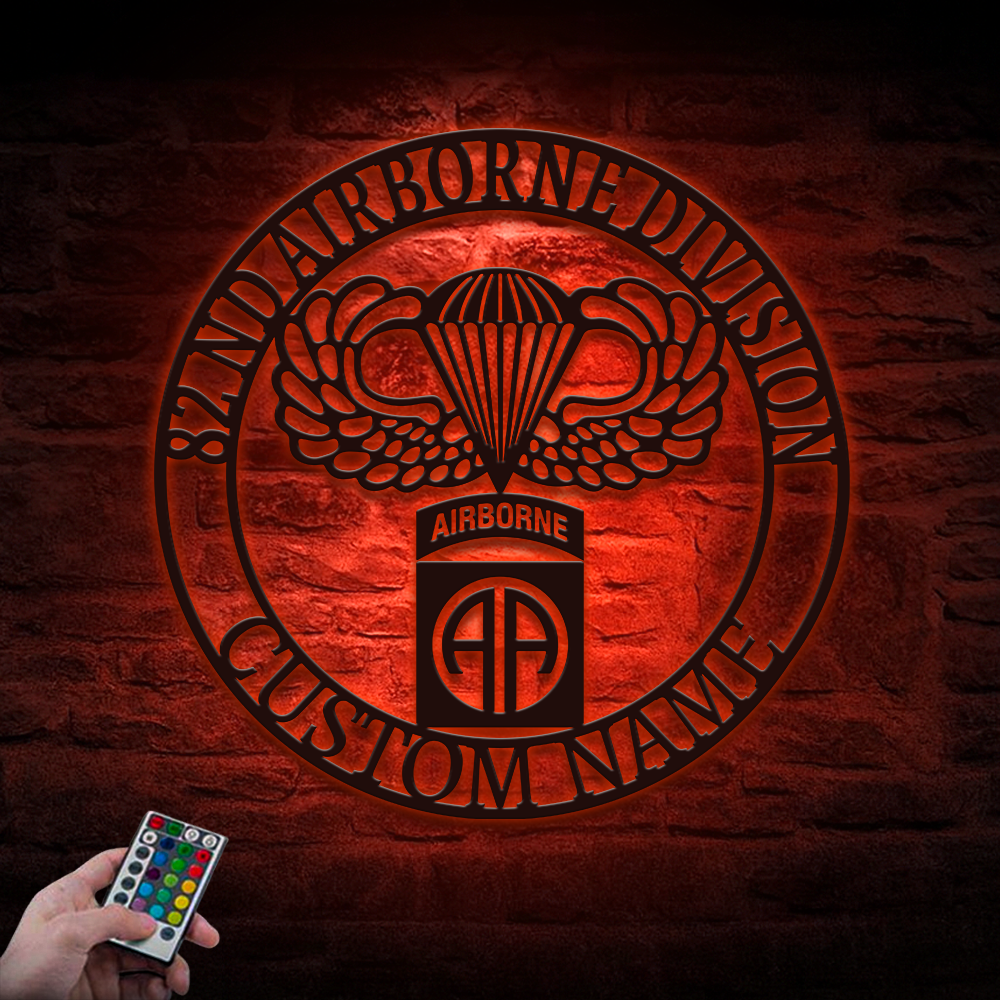 Personalized Airborne Metal Sign Wall Art