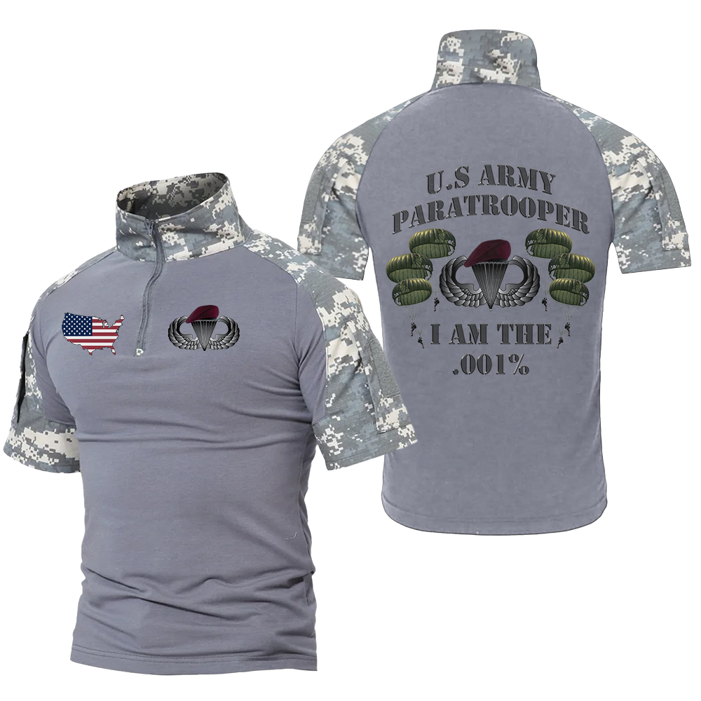 Army Paratrooper I AM The .001% Tactical Polo Shirt
