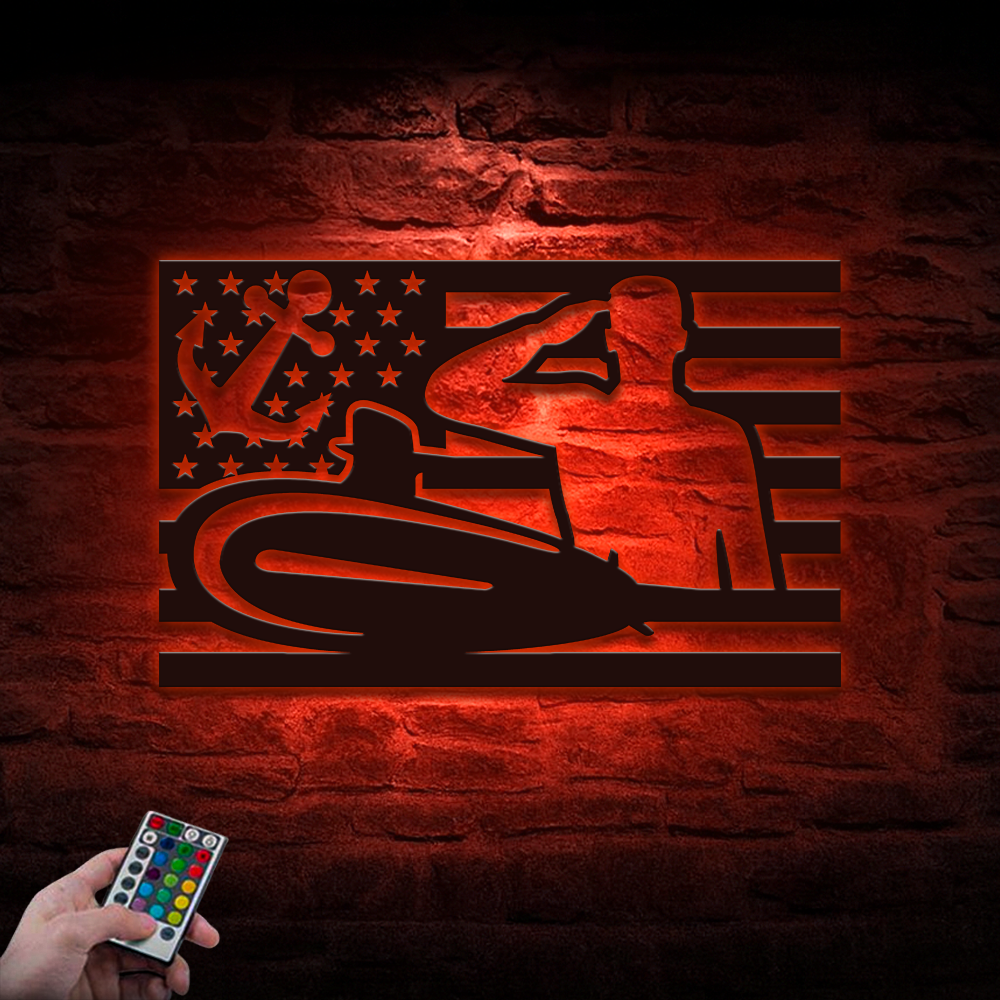 Navy Submarine Metal Sign Wall Art