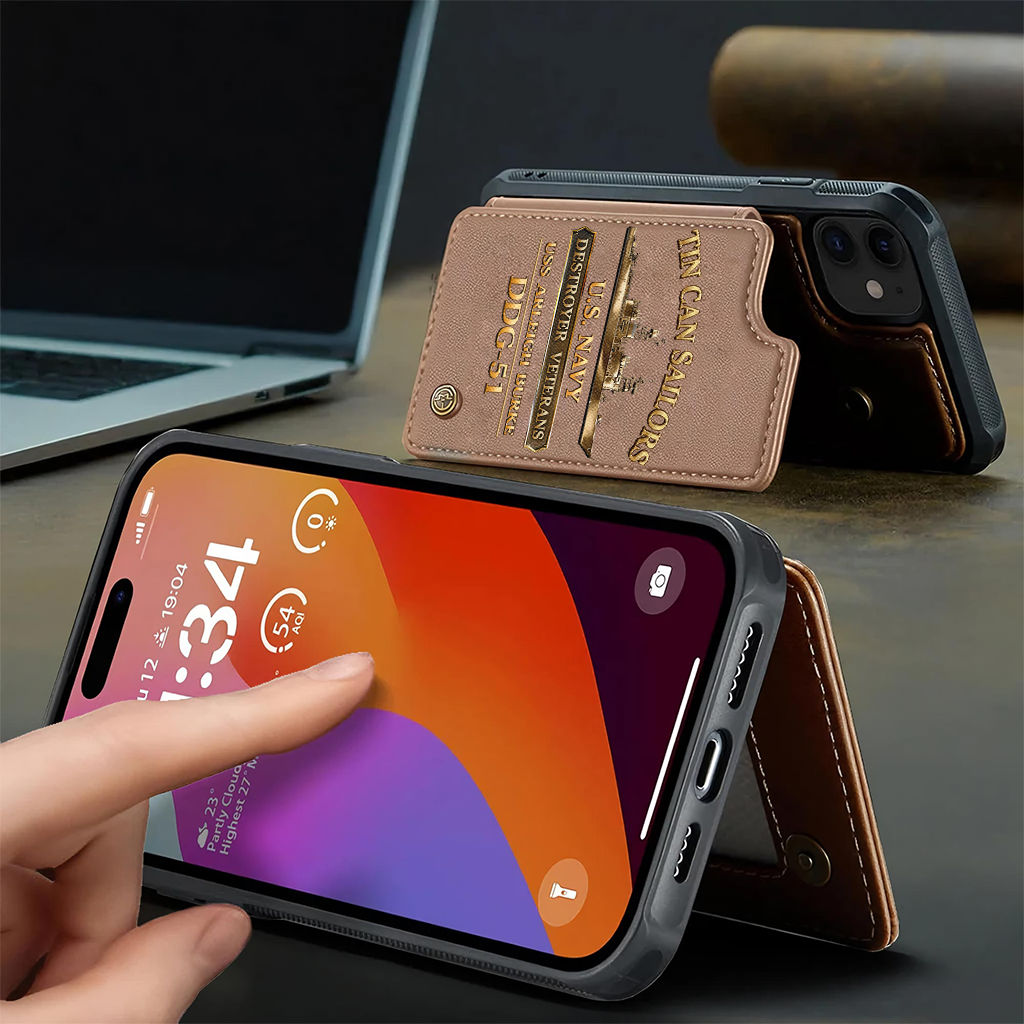 Personalizable Tin Can Sailors Wallet Phone Case