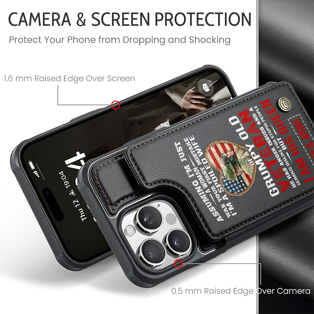 Personalizable Veteran's Wife Wallet Phone Case