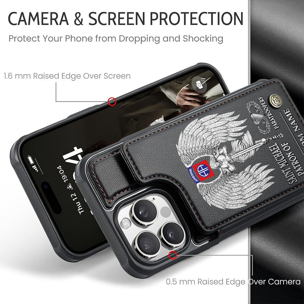 Personalizable Saint Michael Patron Of Paratroopers Wallet Phone Case
