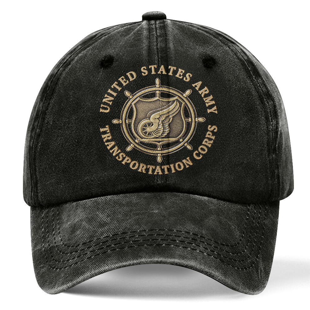 Personalizable Transportation Corps Washed Cap